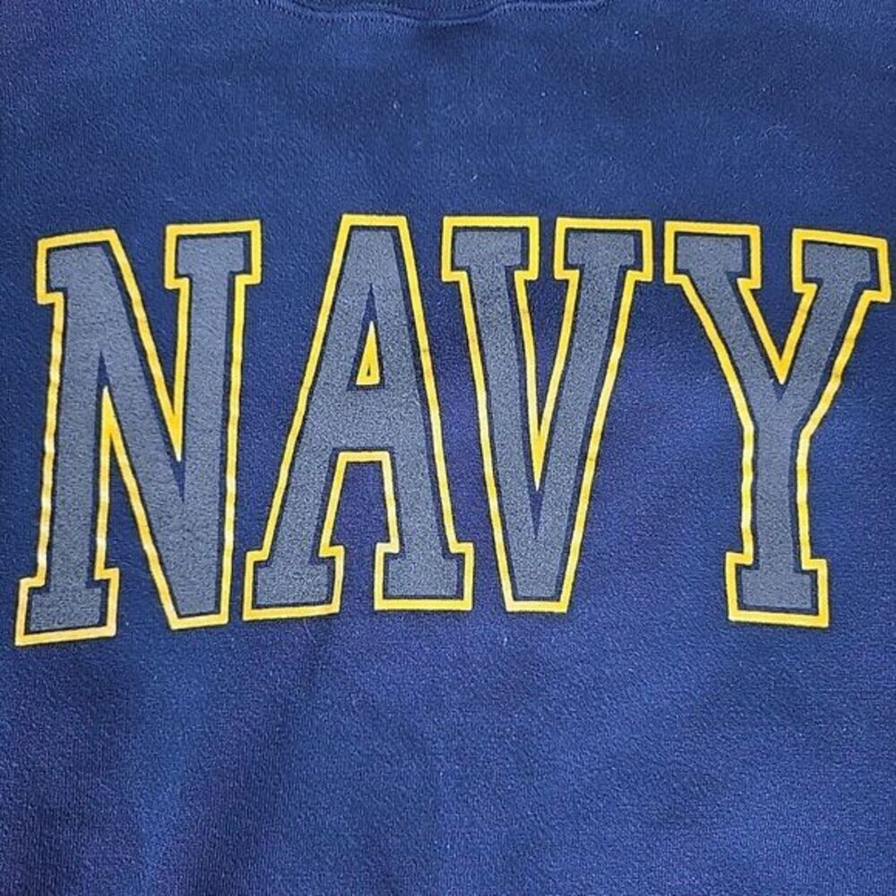Vintage United States Navy Sweatshirt Mens Medium Navy Blue Crew Neck Pullover